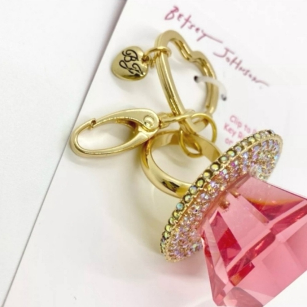 Betsey Johnson Pink Ring Pop Keychain Handbag Charm - Picture 6 of 6